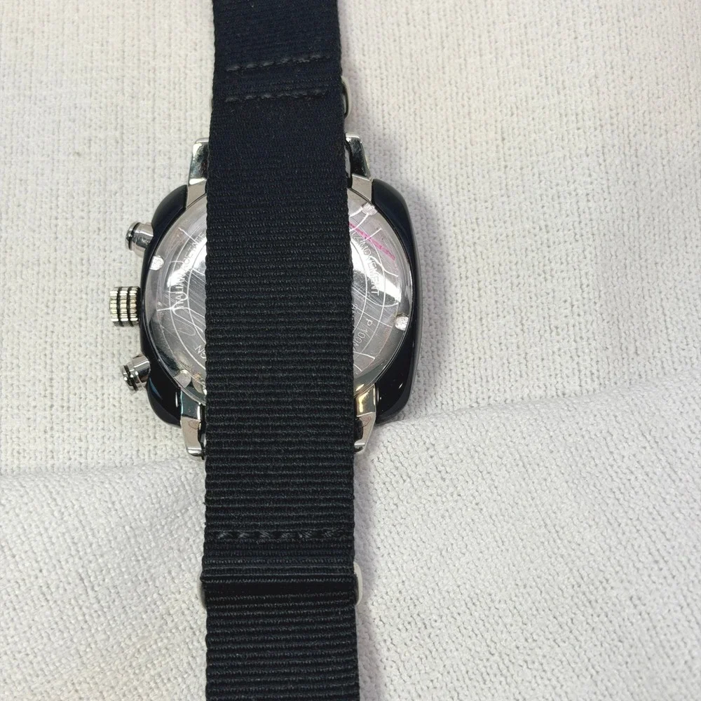 Briston Chronograph Men OS Black NWOT Clubmaster Sport Acetate NATO Watch